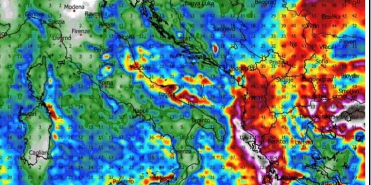 Cikloni i ri mesdhetar, sasi të mëdha të reshjeve atmosferike!