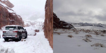Reshjet e borës mbulojnë zonat malore të Arabisë Saudite
