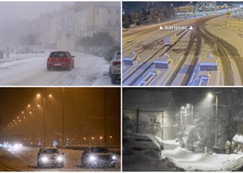 Borë e dendur në mbarë Kroacinë, sasi rekorde në disa zona