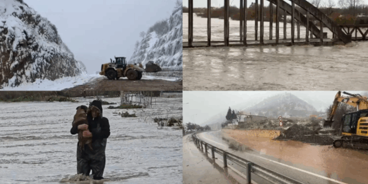 Një i vdekur nga përmbytjet në Shqipëri