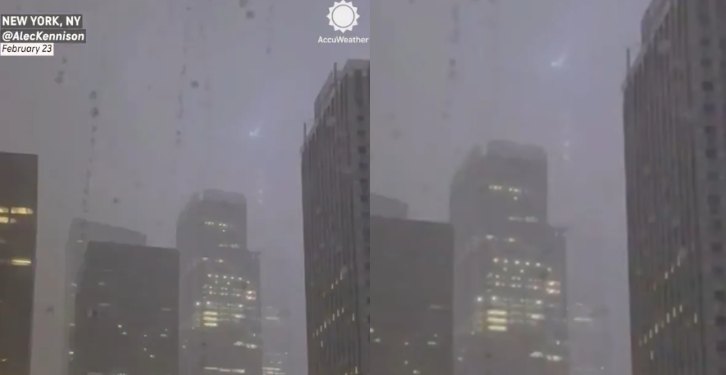 Një fenomen i rrallë ndodh në mes të stuhisë së fortë të borës në SHBA