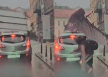 Sekonda që të ngrijnë – shikoni çfarë ndodh në mes të rrugës në Kroaci