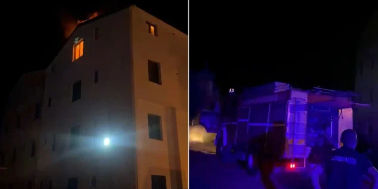 Panik në Velipojë, flakët përfshijnë një hotel me pushues