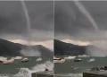Momenti kur tromba ujore dhe një varkë turistike u gjendën shumë pranë njëra-tjetrës në Itali